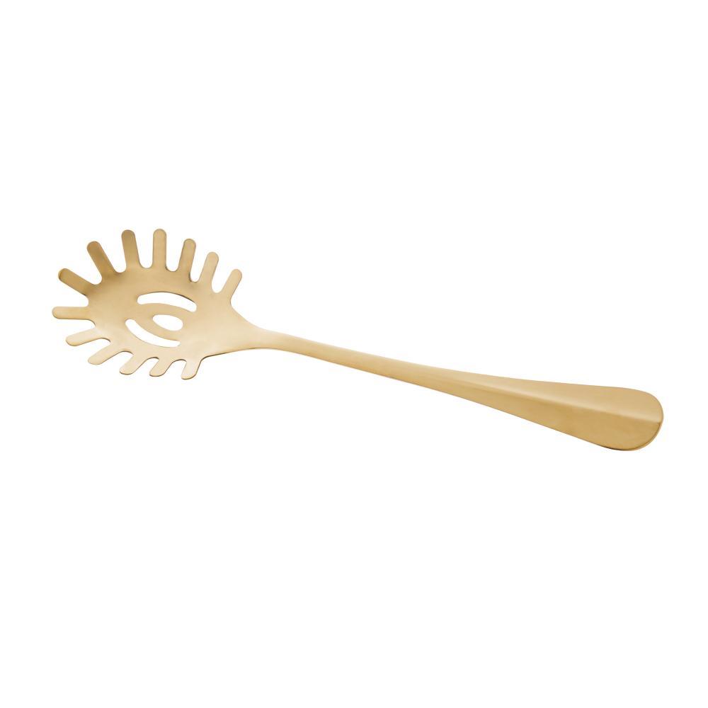 Pegador de Macarrão Lyor Positano Dourada de Aço Inox 27,5cm