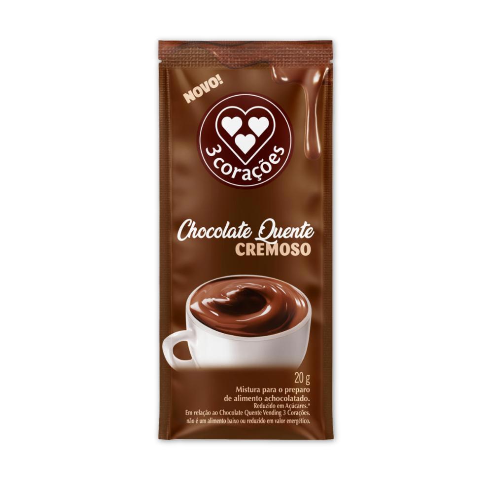 Chocolate Quente Solúvel Cremoso Três Corações Sachê 20g