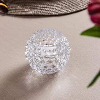 Porta Velas Bolhas 8cm x 8cm x 6cm Vidro Lyor