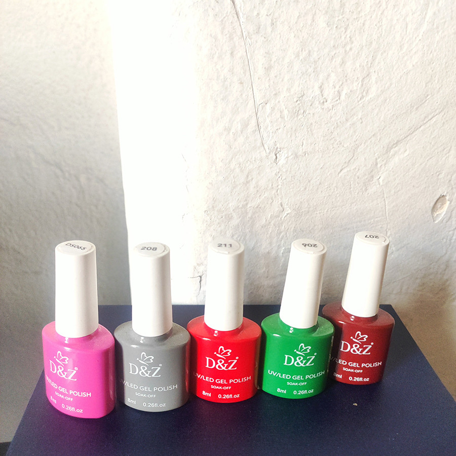 Kit 5 Esmalte Em Gel  8ml D&z
