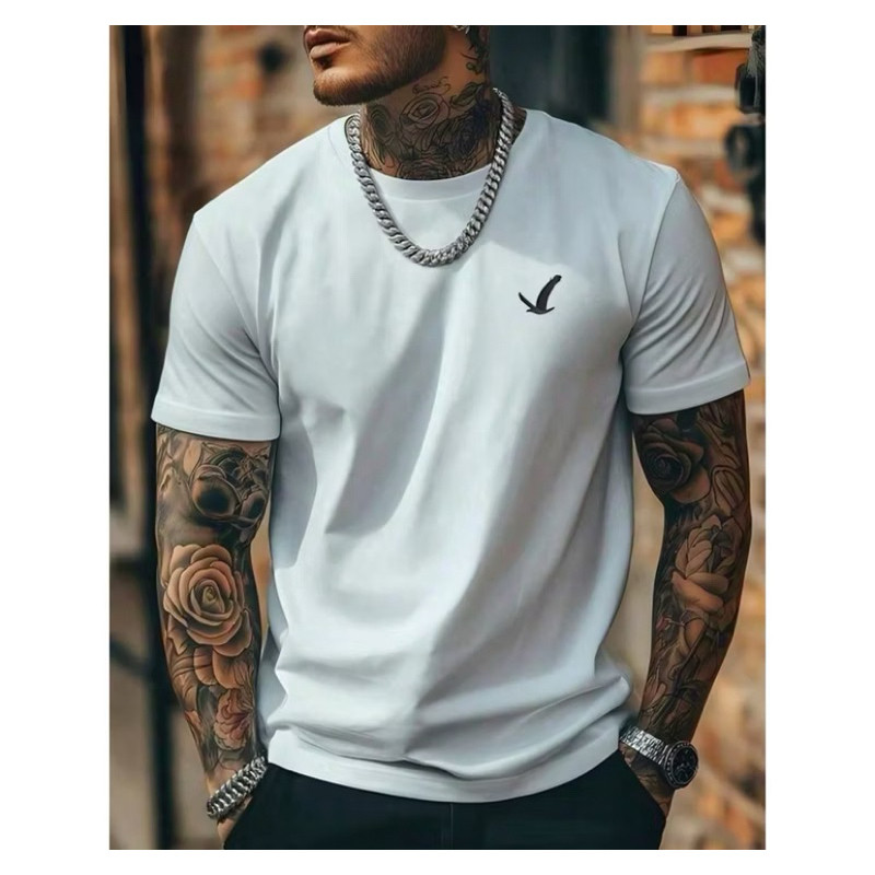 Camiseta Masculina de Aguia Camisa 100% Algodao tendencia basica