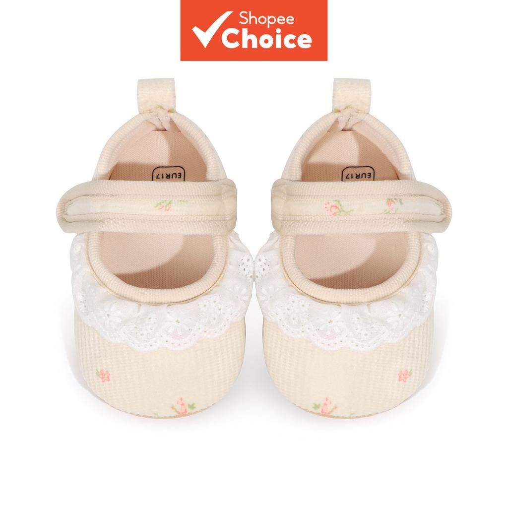 Sapatos De Bebê 0-18 Meses Primavera Outono Babados Anti-Queda Sola De Borracha Macia Walker Infantis