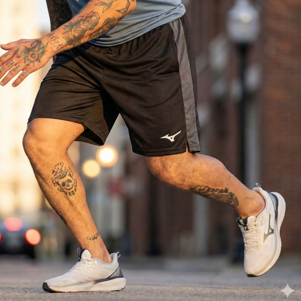 Bermuda Masculina Mizuno Root Mesh 2 Respirável Preto/Cinza em Oferta na Shopee