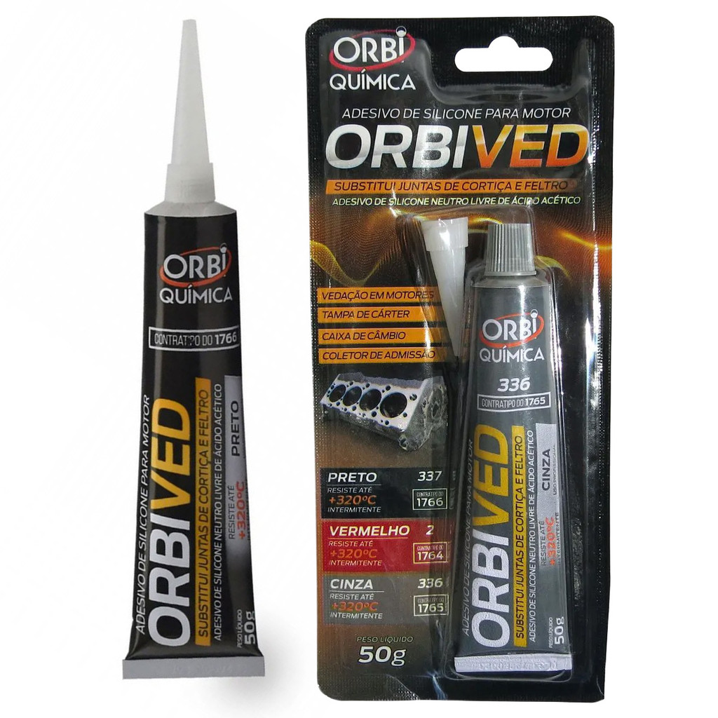 COLA SILICONE ORBI SELANTE MOTOR ALTA TEMPERATURA 50G PRETO em Oferta na Shopee