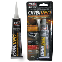 COLA SILICONE ORBI SELANTE MOTOR ALTA TEMPERATURA 50G PRETO