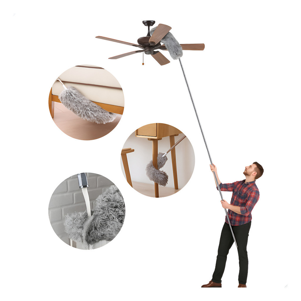 Espanador De Pó Extensível Retrátil Eletrostático Longo Teto em Oferta na Shopee