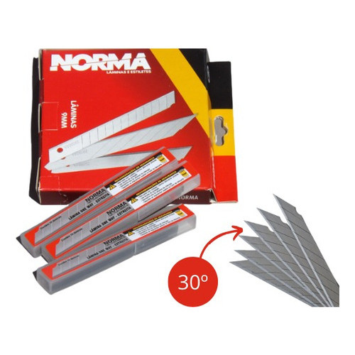 Lâmina 30 Graus Deli Estilete 9mm Uso Profissional C/10 Lâm. 1 Tubinhos C- 10 Lamina Cada Tubo em Oferta na Shopee