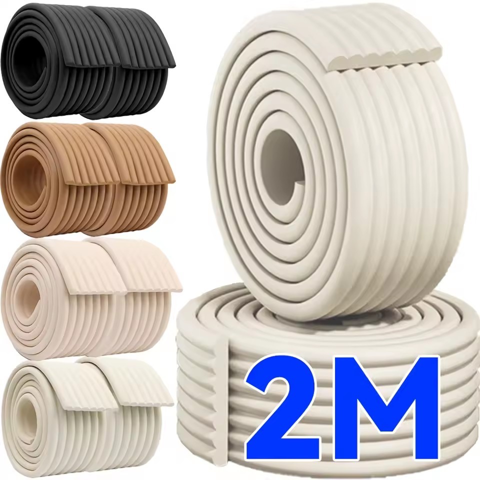 Adesivos De Parede 3D Para Segurança Do Bebê-Linha De Rodapé Autoadesiva-Mesa Borda Guarda Tira De Espuma Proteção Canto