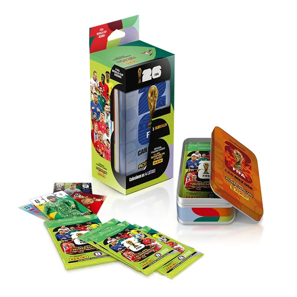 Cards Copa do Mundo 2026 - Kit Lata com 8 envelopes - Lacrado - Oficial Panini em Oferta na Shopee