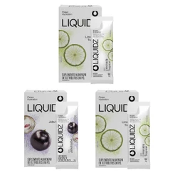 Kit Limonada | Jabuticaba LIQUIDZ® - Eletrólitos Zero Açúcares - 3 Caixas - 18 sachês