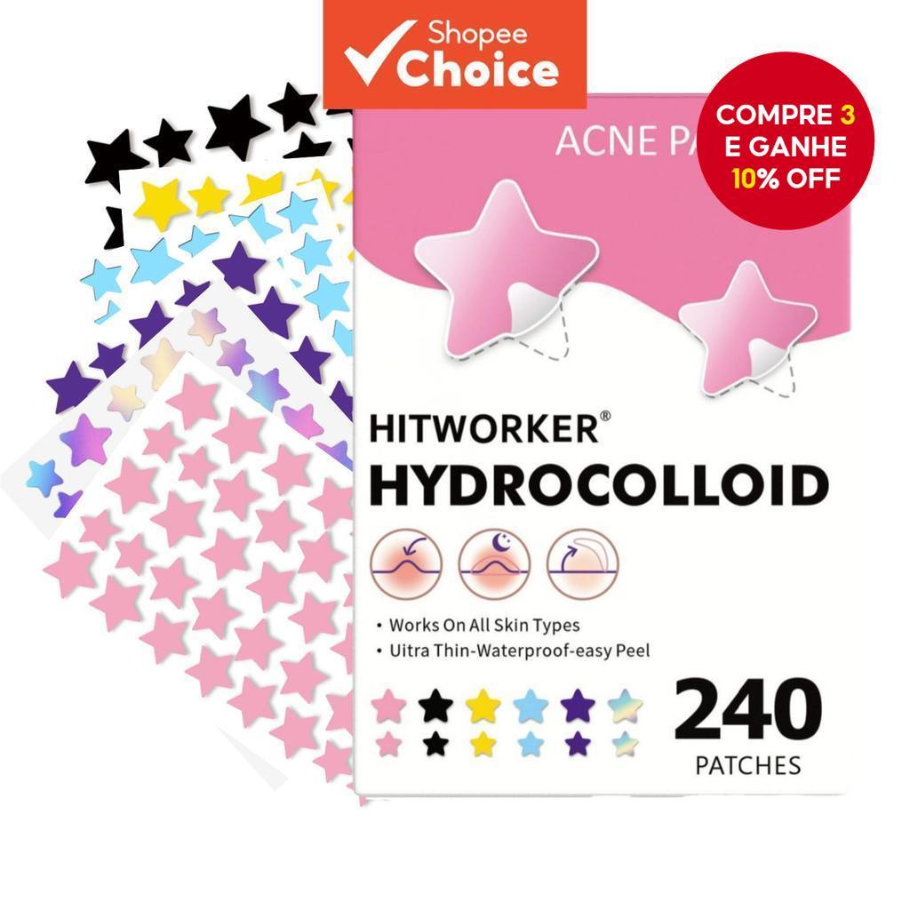  1200 Unidades de Curativos para Acne em Formato de Estrela Multicoloridos - Cobre Imperfeições e Limpa Profundamente,