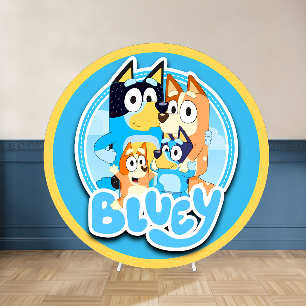 Painel Redondo Bluey Familia Heeler | tecido premium | frete gratis | varios modelos
