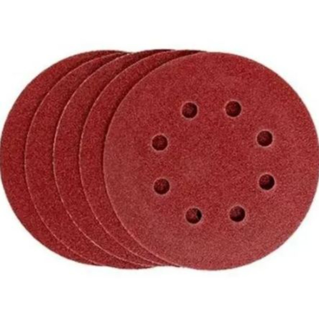 5 Disco Lixa Velcro Perfurado 125mm Gr125 Titanium