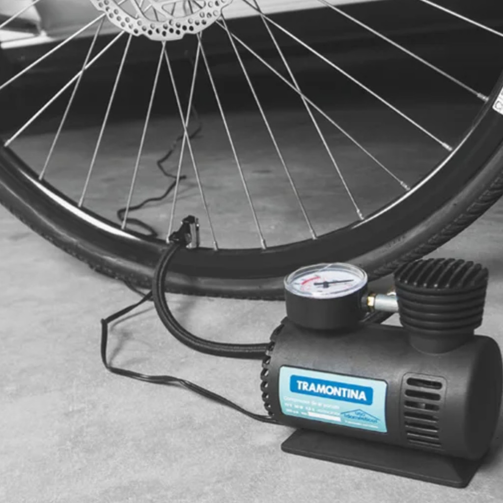 Mini Compressor Bomba Encher Pneus Portátil Carro Bicicleta — imagem 2 de 2