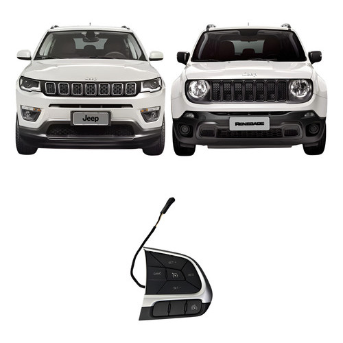 Comando Som Volante Jeep Compass Renegade 2016-2021