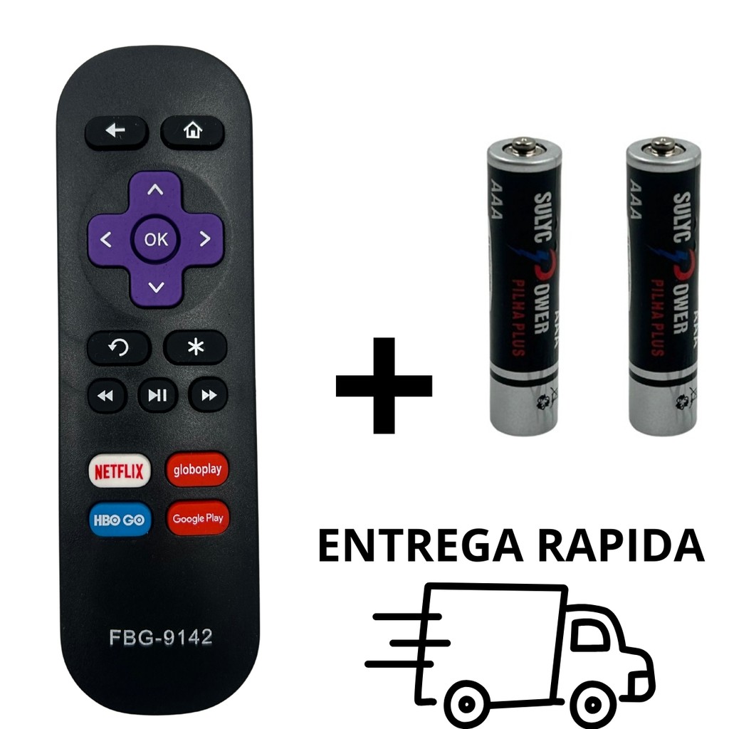 Controle Remoto de reposição para TV ROKU SKY 9329 Express 4K
