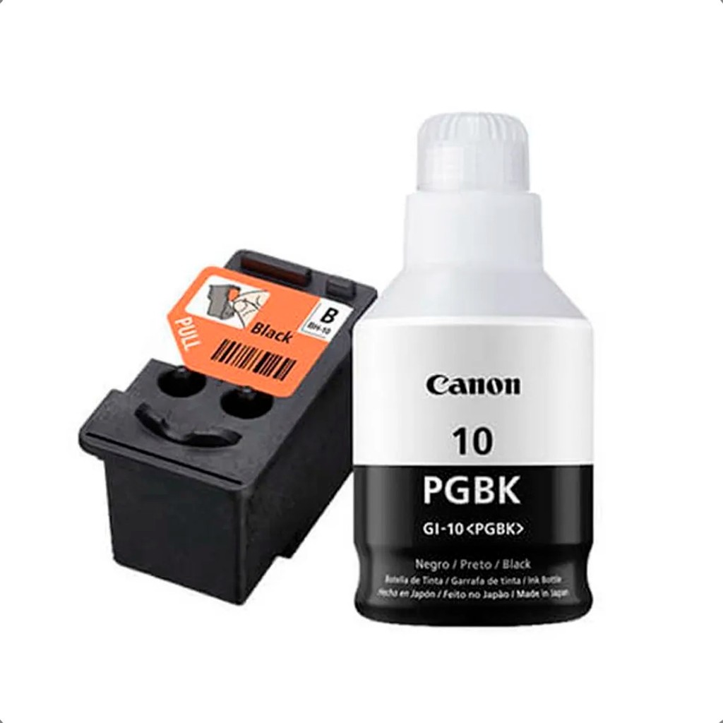Kit Original Canon Cabeça de Impressão BH-10 Preto + Tinta GI-10 PGBK Preto G5010 G6010 G7010 GM2010 GM4010 3418C005AA