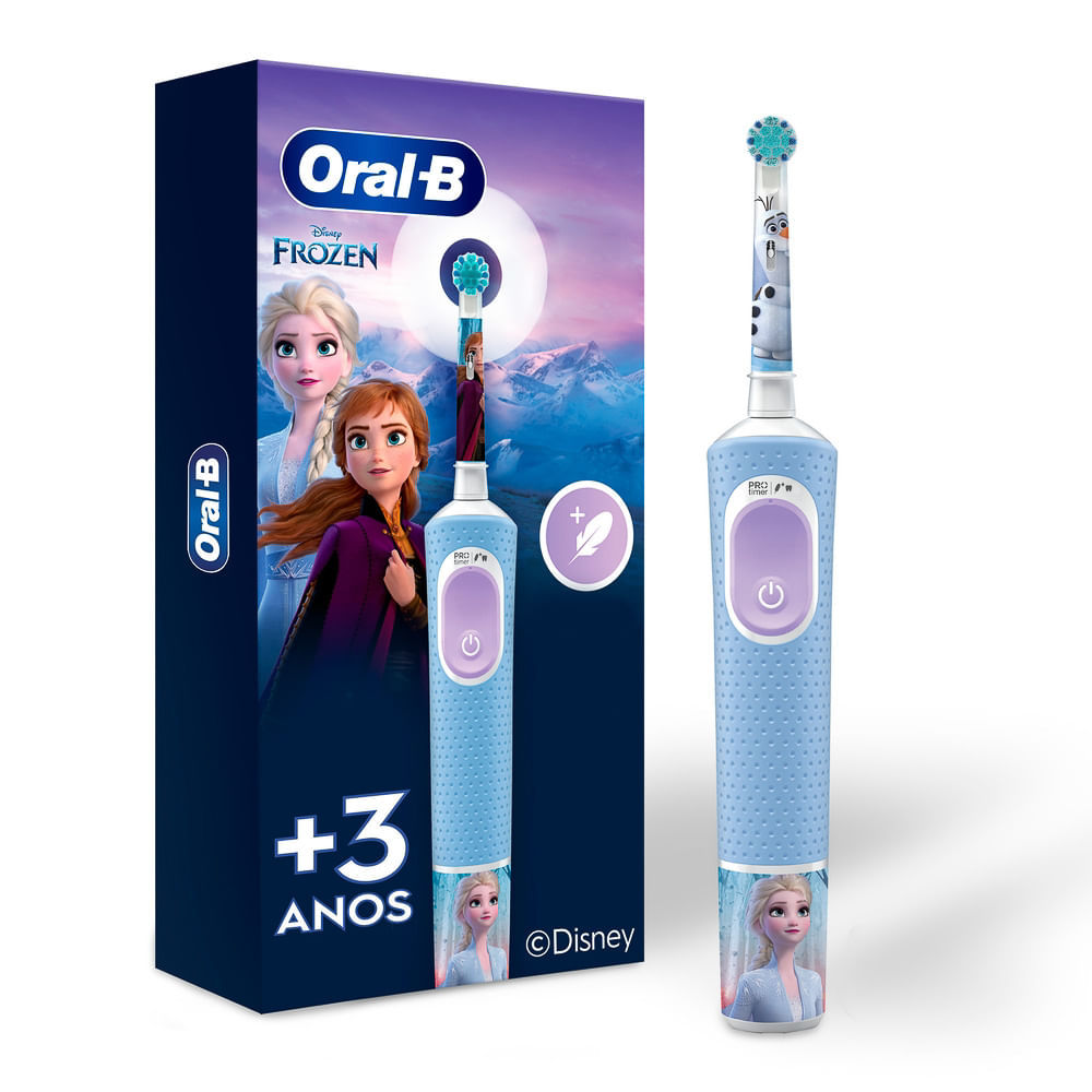 Escova de Dente Elétrica Infantil Oral-B Disney Frozen Bivolt - 1 Unidade