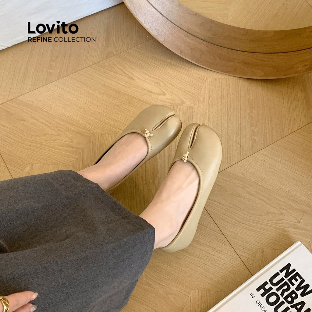 (Lovito Refine) Sapatos Casuais de Sola Macia para Mulheres em português LR24E031 em Oferta na Shopee