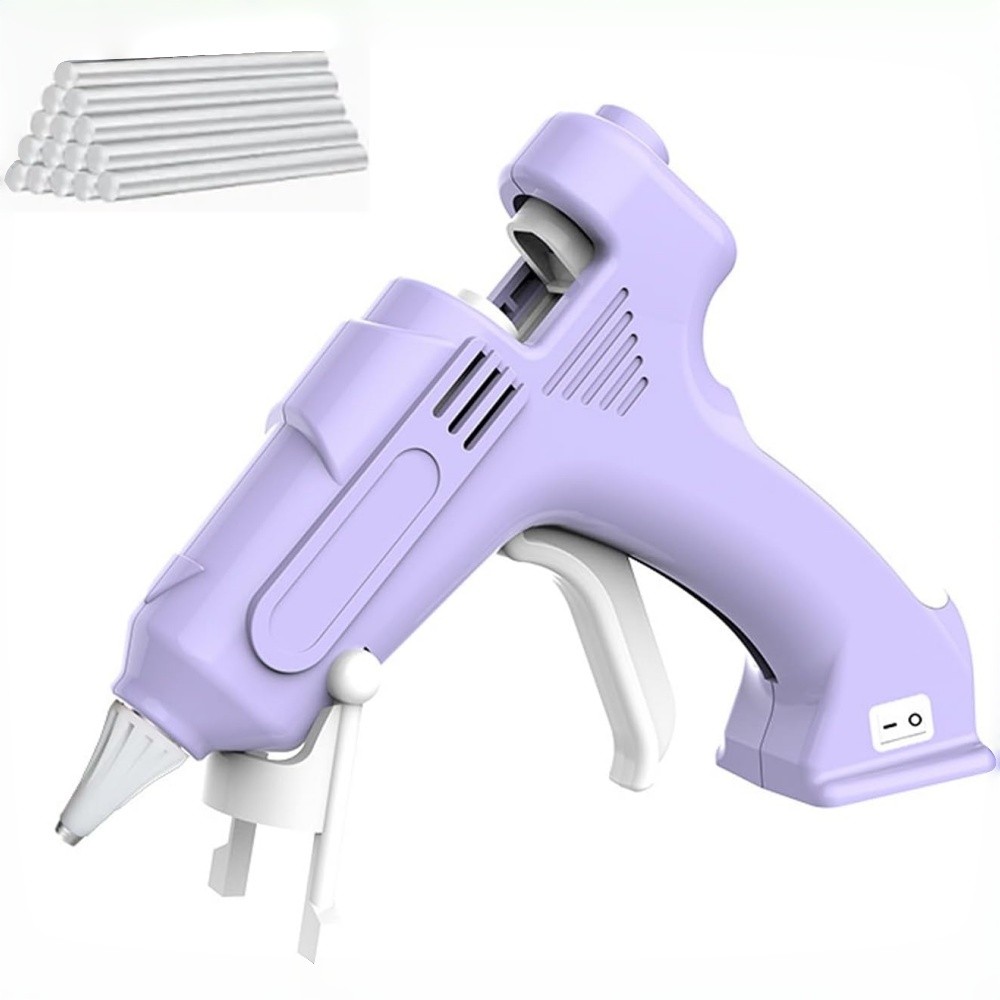 Pistola Aplicador De Cola Quente Profissional Sem Fio Com 40 Bastões Adesivos De Alta Aderência Uso Escolar Artesanat em Oferta na Shopee