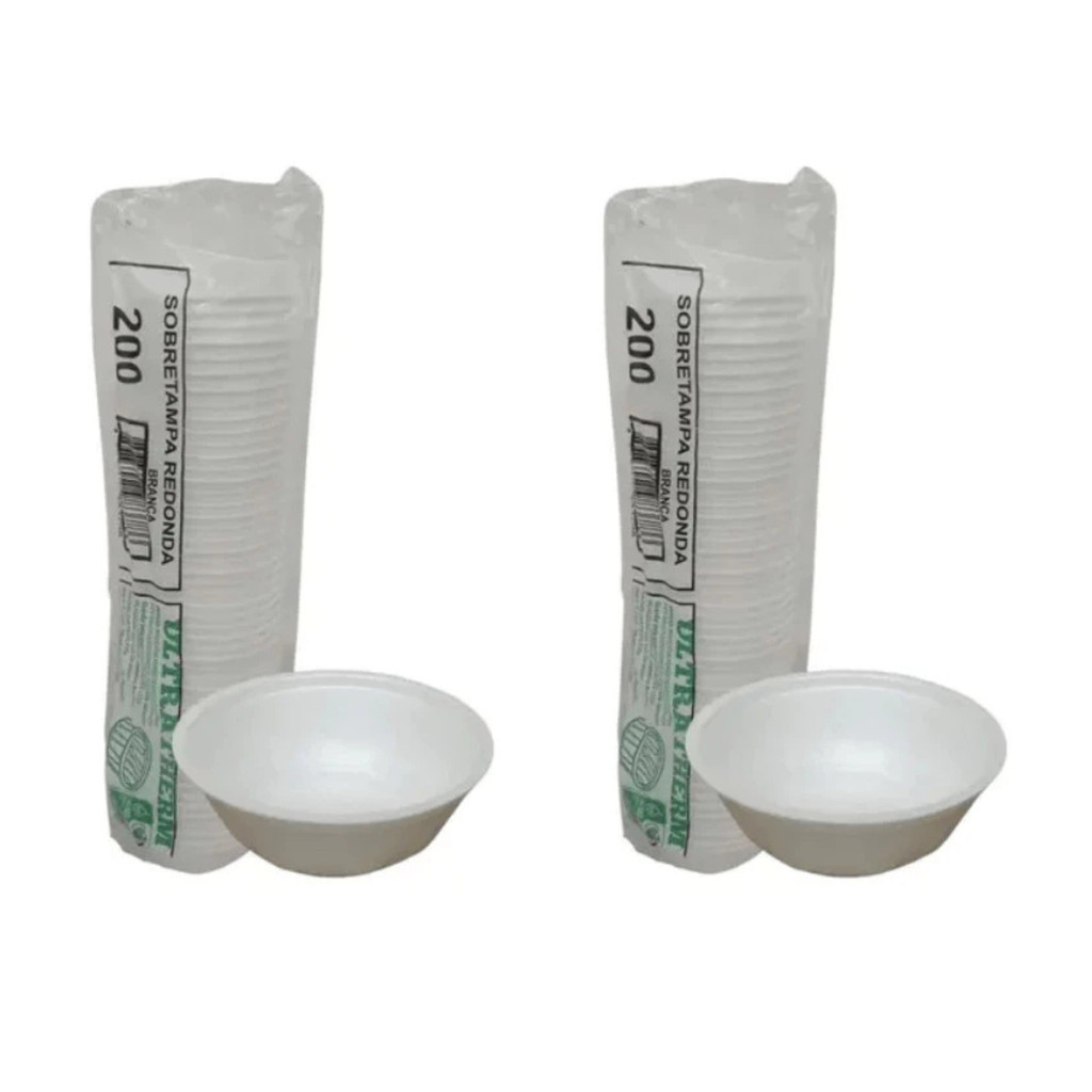 Kit 2 Pacotes de Pote de Isopor 200ml MR200 Ultratherm com 50 unidades em Oferta na Shopee