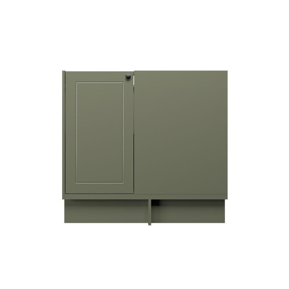 Balcão de Canto Cozinha MDF Herval Viana, 1 Porta, Verde Hill