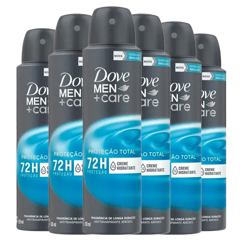 Kit Desodorante Aerosol Dove Men Care Cuidado Total 89g 6 Unidades em Oferta na Shopee