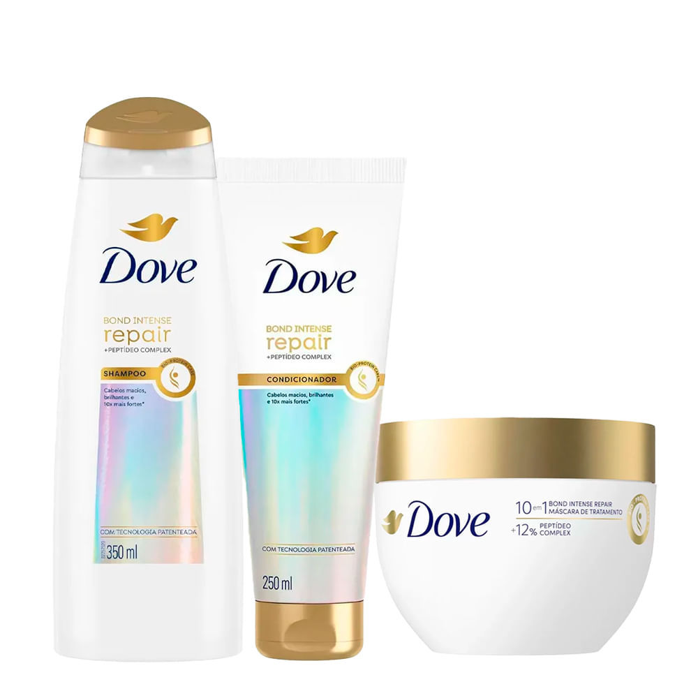 Kit Dove Bond Intense Repair - 3 Unidades em Oferta na Shopee