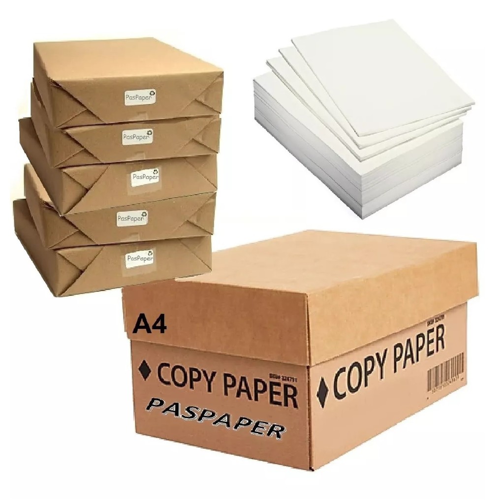 12 Pacotes Papel Sulfite A4 Reciclado Caixa 6000 F Atacado