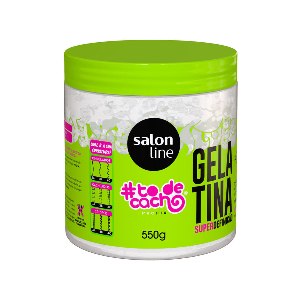 Gelatina Salon Line To de Cacho Super Definição 550g em Oferta na Shopee