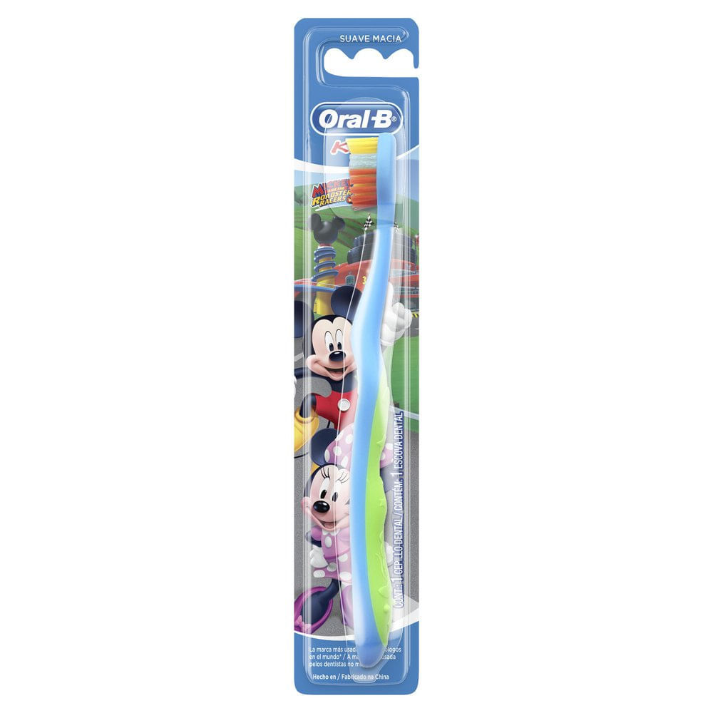 Escova Dental Infantil Oral-B Kids Mickey Macia Cores e Personagens Sortidos com 1 Unidade em Oferta na Shopee