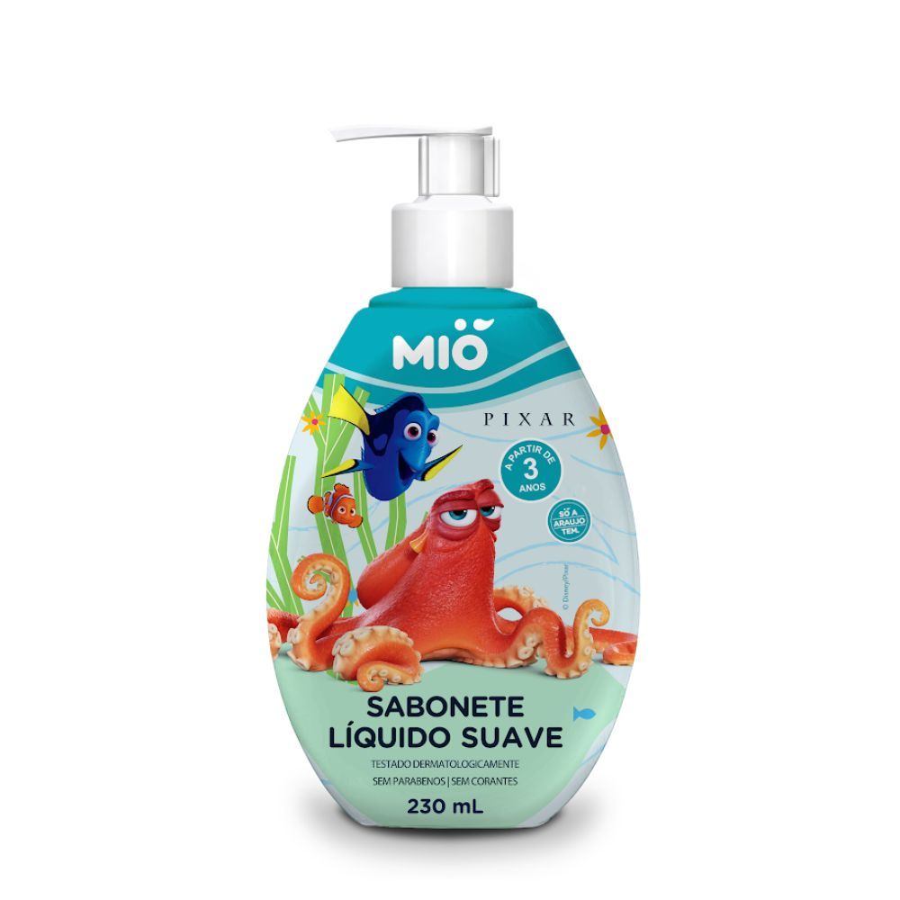 Sabonete Líquido Mió Pixar Nemo Suave 230ml em Oferta na Shopee
