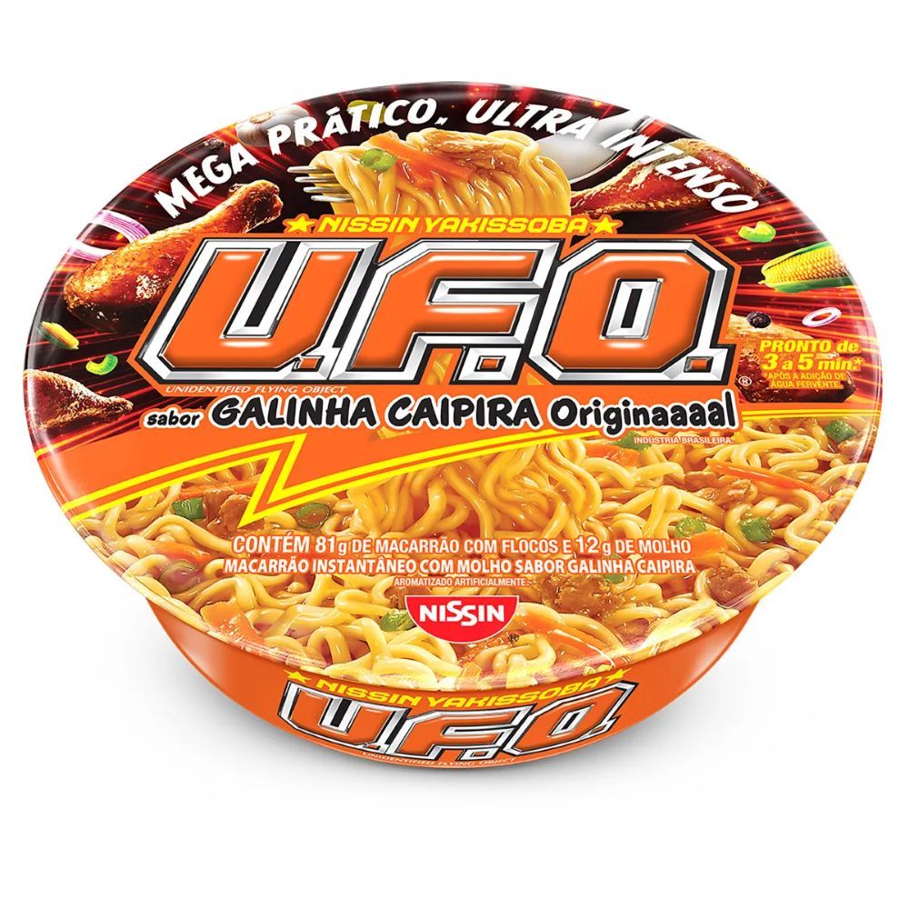 Macarrão Ufo Nissin Yakissoba Sabor Galinha Caipira Original 93g em Oferta na Shopee