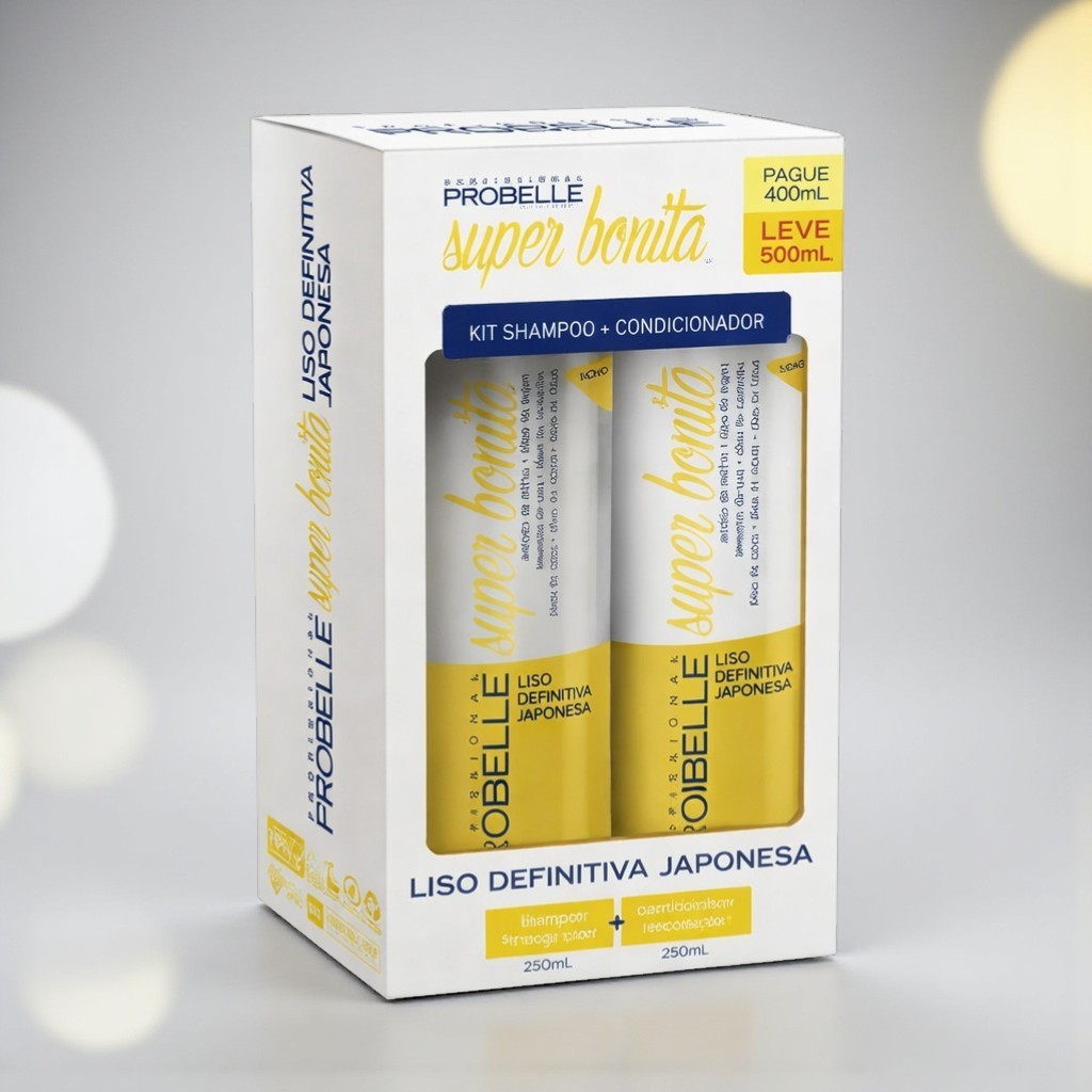 Kit Liso Japonesa Shampoo e Condicionador 500ml Probelle em Oferta na Shopee