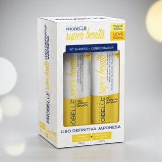Kit Liso Japonesa Shampoo e Condicionador 500ml Probelle em Oferta na Shopee
