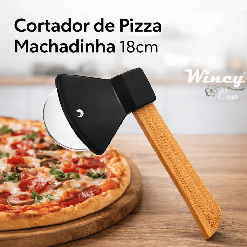 Cortador de Pizza Machadinha 18cm Aço Inox – Wincy Casa / Cozinha Pizza Massas Corte Utensílio
