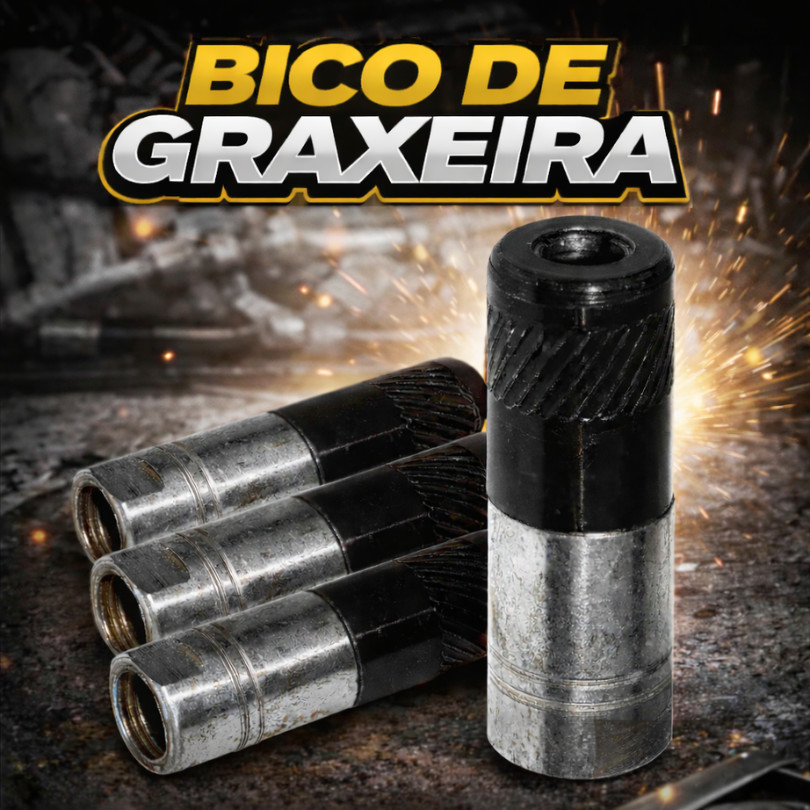 Bico Acoplador para Graxeira Fino 13mm Rosca Fêmea 1/8 NPT com Válvula de Retenção Envio Rapido
