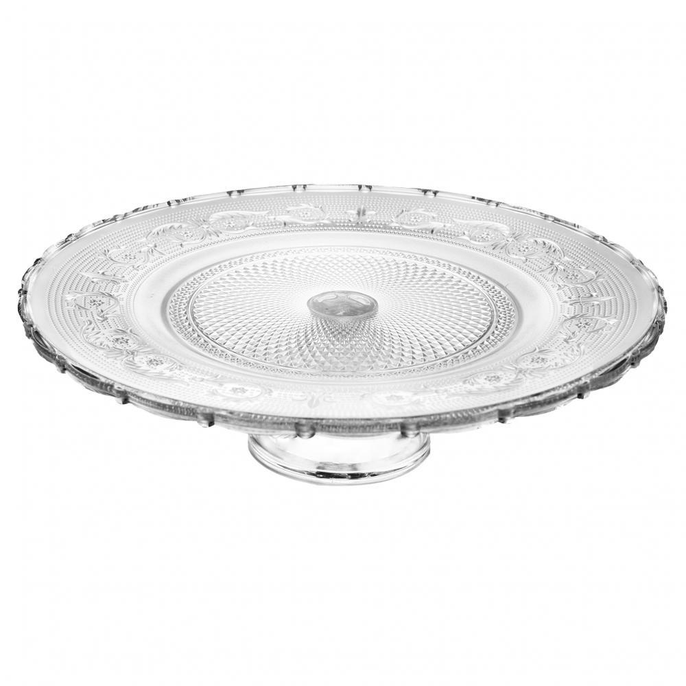 Prato para Bolo com Pé Lyor Angel de Vidro 33cm x 10,5cm em Oferta na Shopee