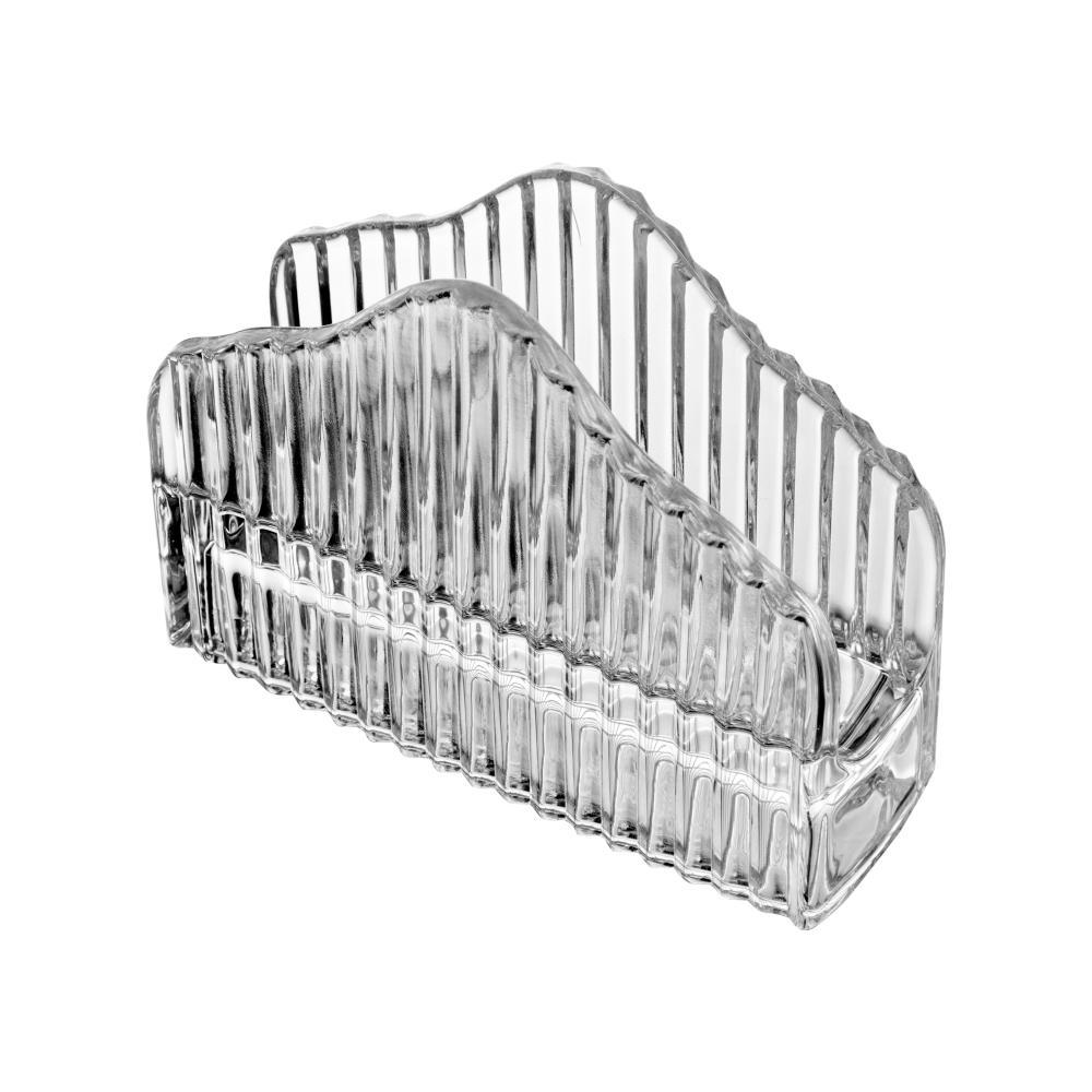 Porta Guardanapos Wolff Império 135mm Cristal Incolor para Mesa Posta Organização Decoração Elegante Casas Compacto Luxo