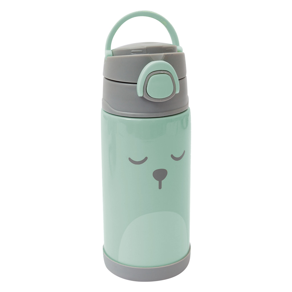 Garrafa Térmica Parede Dupla Gummy Verde Buba 400ml