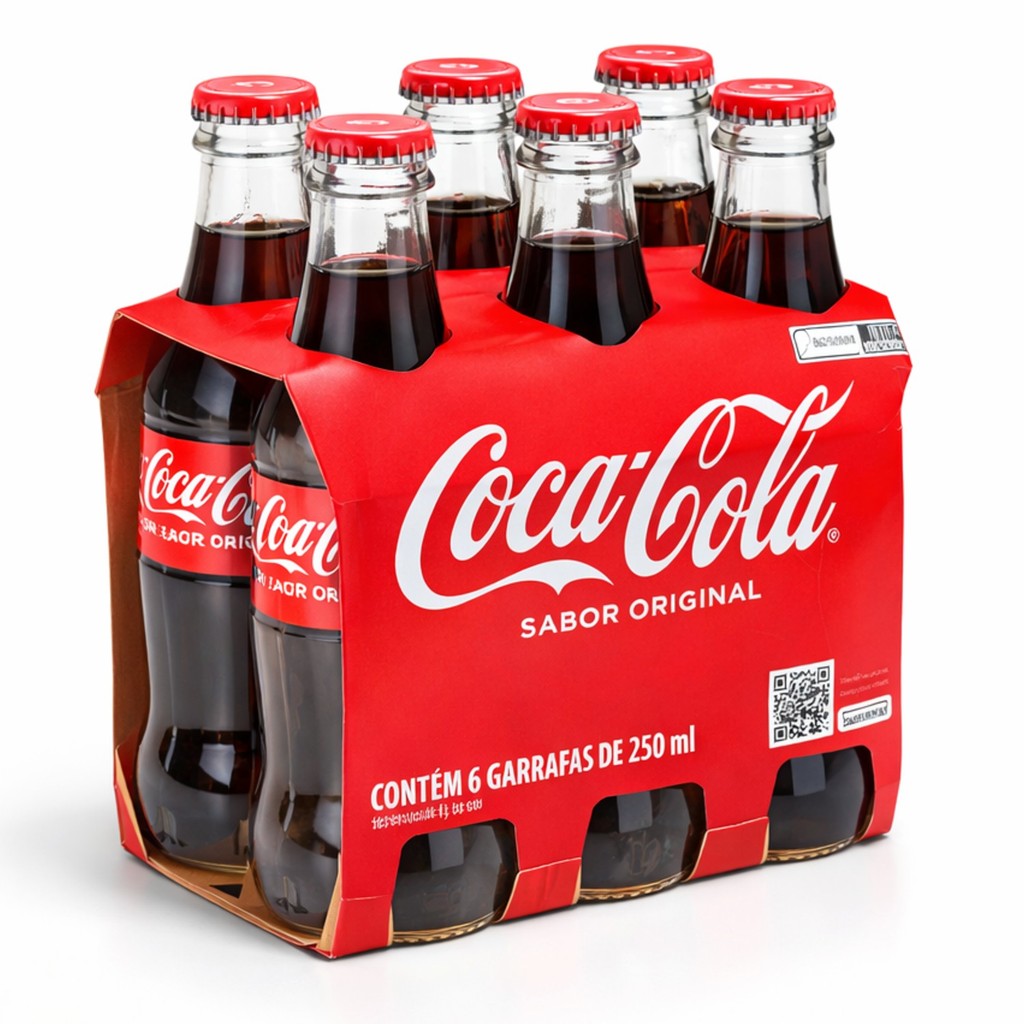 Kit 6 Coca Original Vidro 250ml