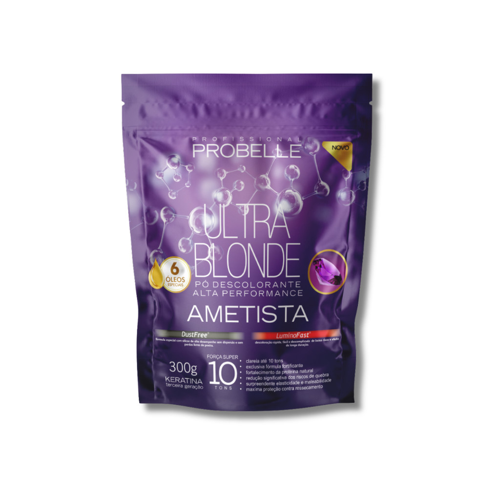 Pó Descolorante Dust Free AMETISTA 300G - Probelle em Oferta na Shopee