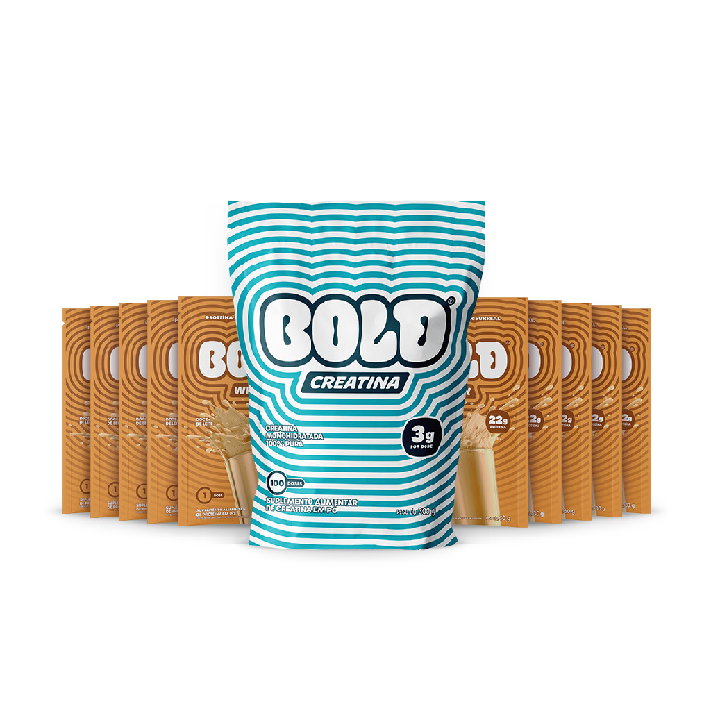 Bold Creatina 300g + 10 Sachês Whey 30g Doce de Leite