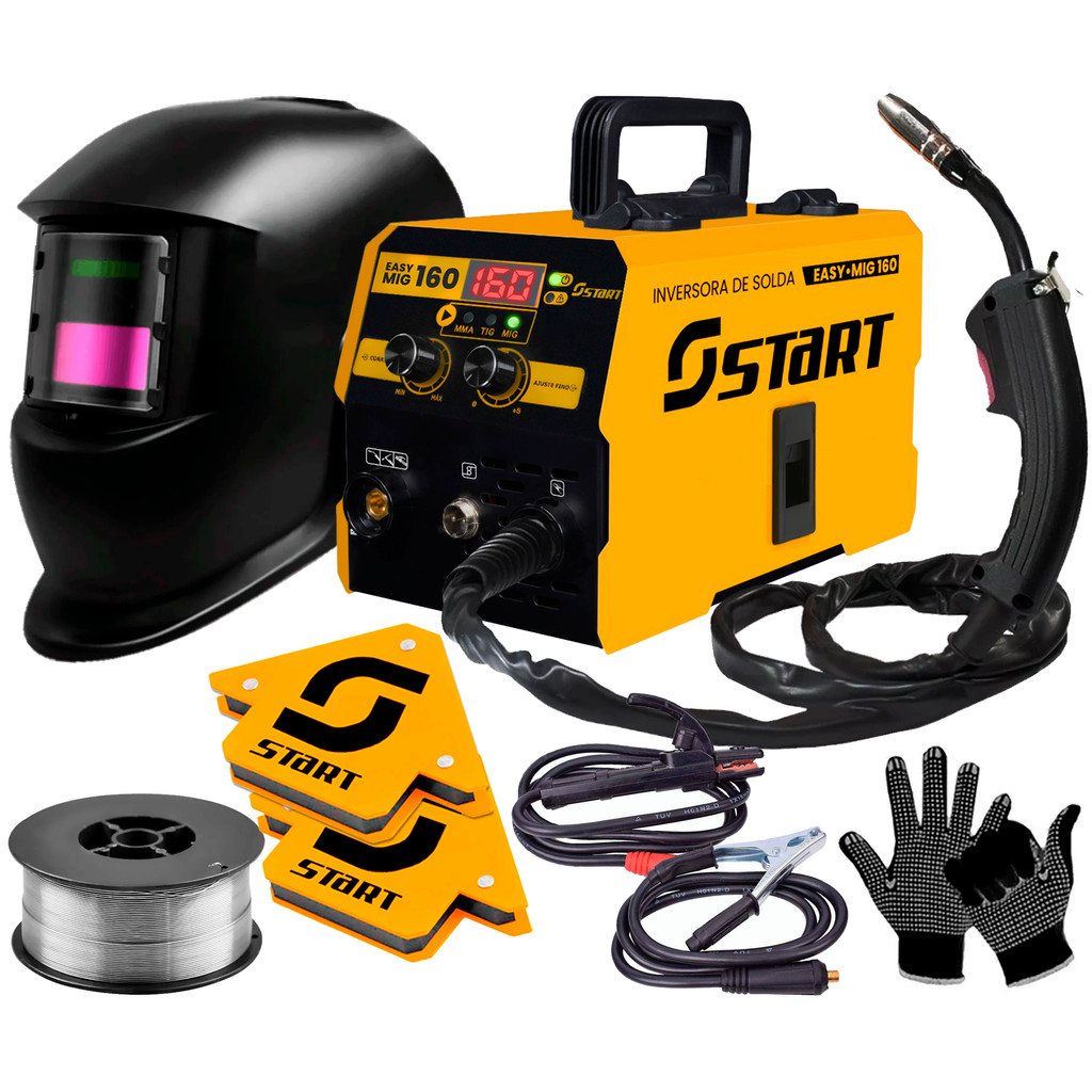 Máquina Inversora Easy Mig Tig Mma Start Com Tocha E Acessórios em Oferta na Shopee