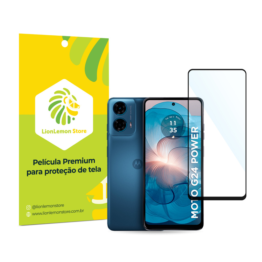 Película de Vidro Ultrashield LionLemon p/ Motorola Moto G24 / G24 Power
