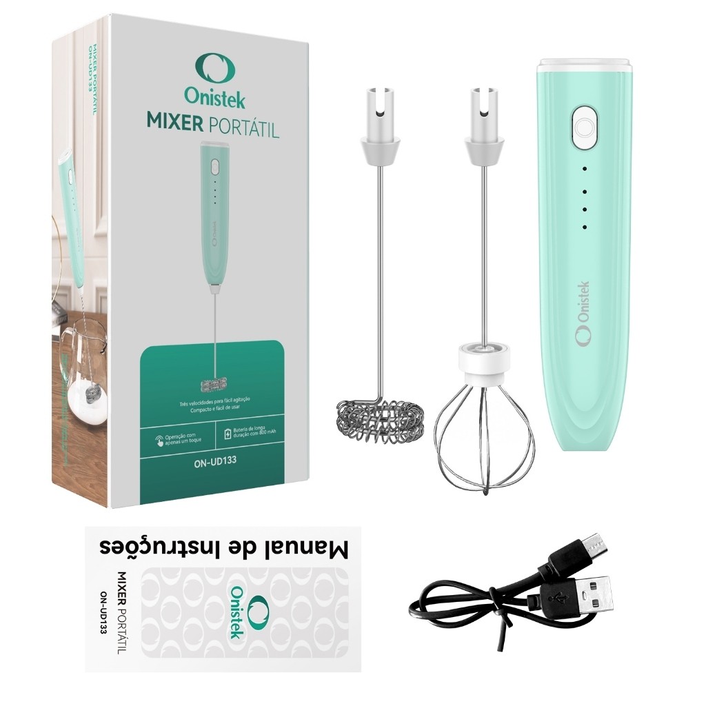 Batedor Misturador Mixer Elétrico para Bebidas Leite Café Clara de Ovos em Oferta na Shopee