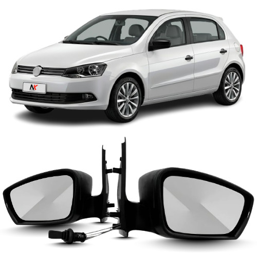 Par/Un Retrovisor Gol Voyage G6 2013 2014 2015 2016 Com Controle Manual Sem Seta