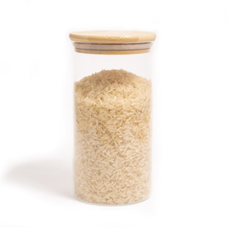 Pote de Mantimentos  de 1100ml com Tampa de Bambu - Oikos em Oferta na Shopee