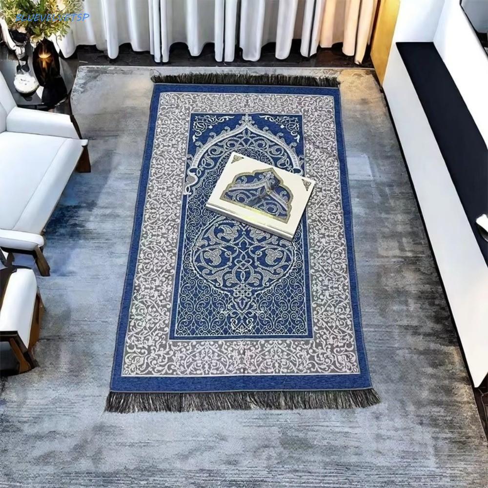 Imagem Tapete De Oração Muçulmano BLUEVELVETSP , Conjunto De Retangular De 70 X 110 Cm , Islâmico Dobrável