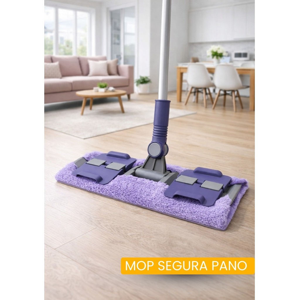 Rodo Mop Click Chenille Vassoura Segura Pano Flap 360º + Refil Grátis
